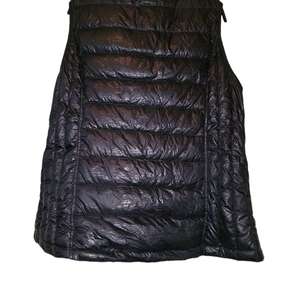 Down Puffer Vest Quilted Black with Pockets Sz XL - Picture 3 of 5